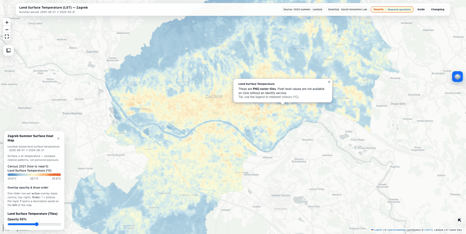 Zagreb Urban Heat Island Map — image 1