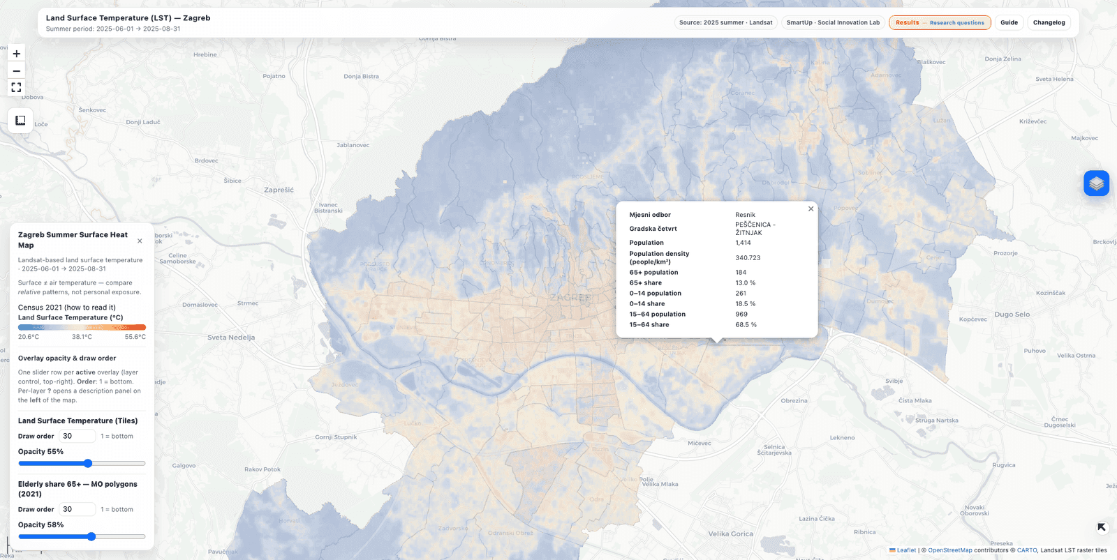 Zagreb Urban Heat Island Map — image 2