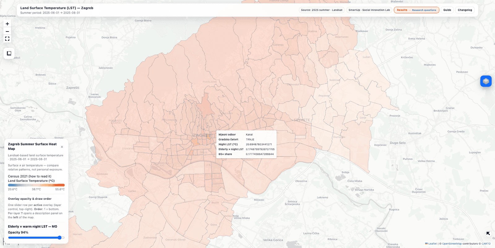 Zagreb Urban Heat Island Map — image 4