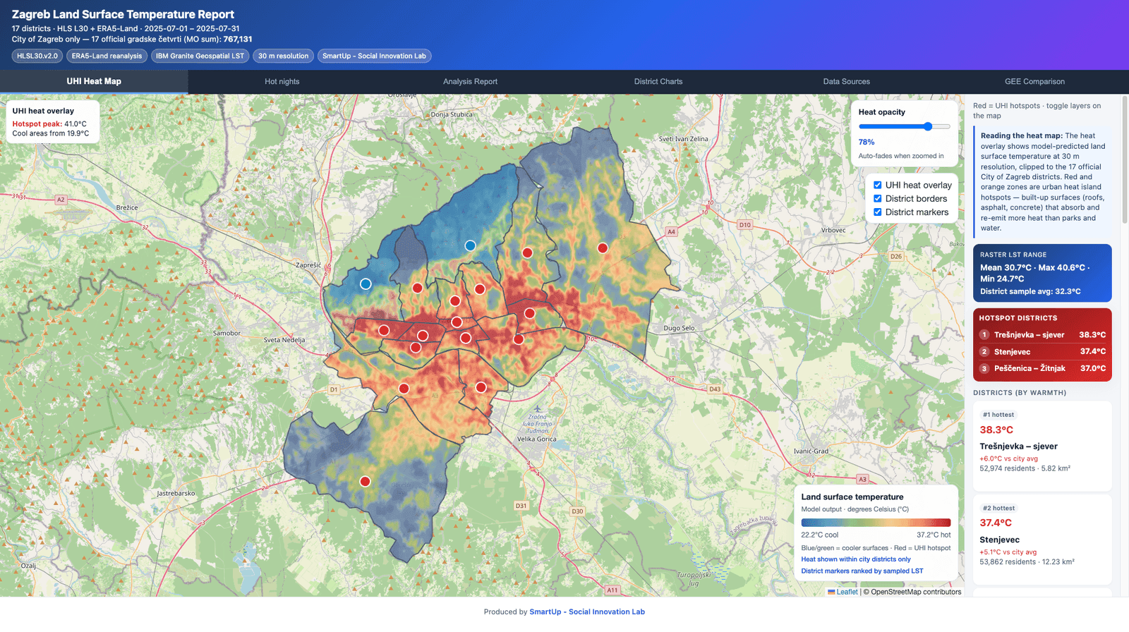Zagreb Urban Heat Island Map — image 5